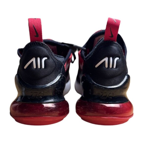 Nike Air Max 270 Kids Sneakers Basketball Shoes Red Black Size 4.5 - Picture 4 of 11